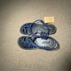 Everelex Navy Rope Gladiator Sandals